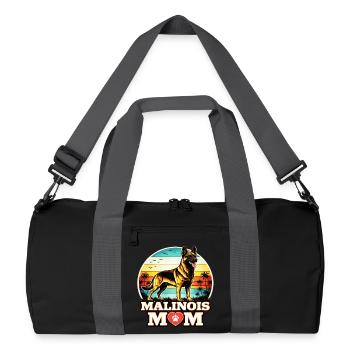 Malinois Mom - Recycelte Duffel Bag - Schwarz/Graphitgrau - Vorne