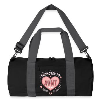 Tante 2026 Tante 2026 Befördert zu Tante 2026 - Recycelte Duffel Bag - Schwarz/Graphitgrau - Vorne