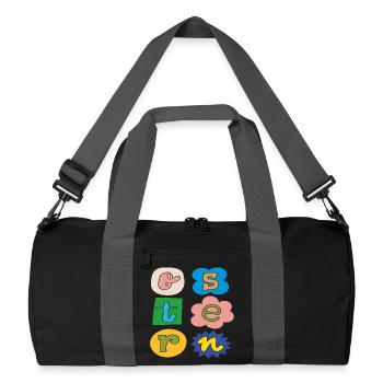 Colorful Easter Letters - Recycled Duffel Bag - black/graphite grey - Front