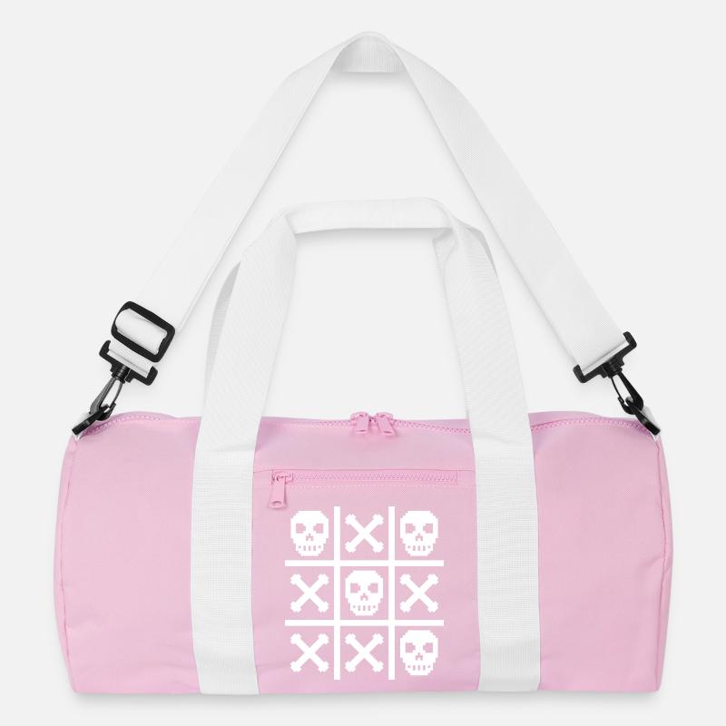 Pixel Schädel und Knochen Nuller & Kreuze Recycelte Duffel Bag