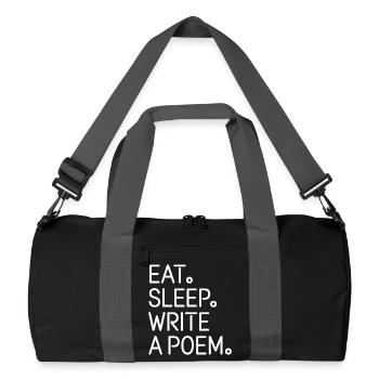Eat Sleep Write A Poem - Recycled Duffel Bag - black/graphite grey - Front