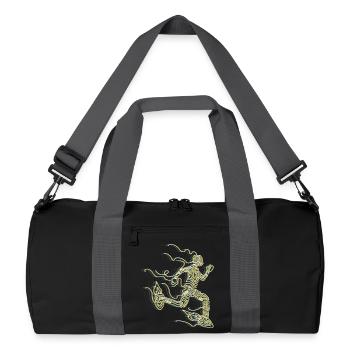 Stilisierter Rocket Runner - Recycelte Duffel Bag - Schwarz/Graphitgrau - Vorne