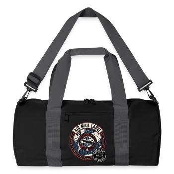 Air Mail England - Recycelte Duffel Bag - Schwarz/Graphitgrau - Vorne