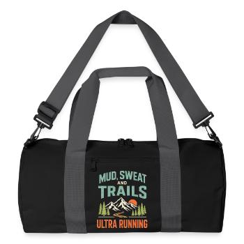 Course ultra sur les sentiers - Sac de sport recyclé - noir/gris graphite - Devant
