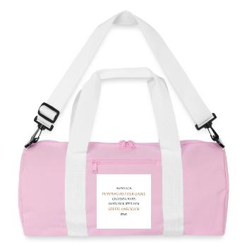 Pudding with a fork - Recycled Duffel Bag - pink/white - Front
