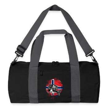 Pêche en Norvège - Sac de sport recyclé - noir/gris graphite - Devant