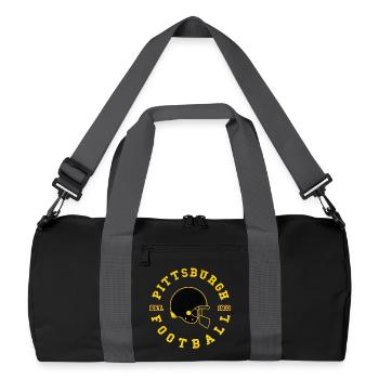 Pittsburg Football Logo 1933 - Recycled Duffel Bag - black/graphite grey - Front