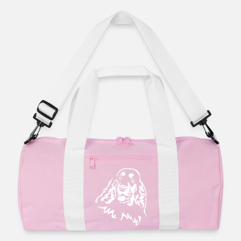 Cocker Spaniel Kopf "Black Edition" Recycelte Duffel Bag