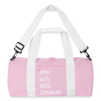 Maman Femme Super-héros - Sac de sport recyclé - rose/blanc - Devant