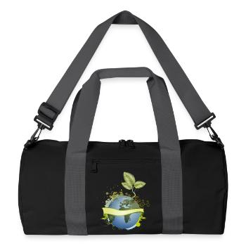 in the earth unfolds with banner - Recycled Duffel Bag - black/graphite grey - Front