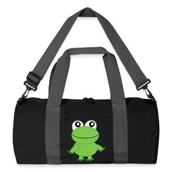 Grenouille - Sac de sport recyclé - noir/gris graphite - Devant