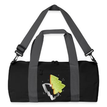 Biscuits au sapin de Noël avec glaçage vert - Sac de sport recyclé - noir/gris graphite - Devant