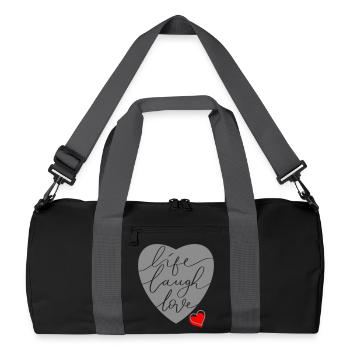 Amour, cœur. Amour - Sac de sport recyclé - noir/gris graphite - Devant