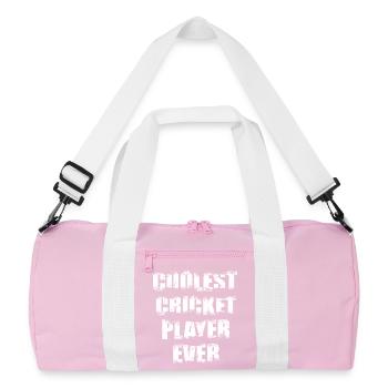 Der coolste Kricketspieler aller Zeiten - Recycelte Duffel Bag - Rosa/Weiß - Vorne