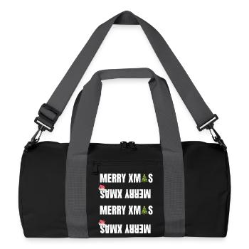 Merry Xmas Christmas Outfit Hohoho Winter - Recycled Duffel Bag - black/graphite grey - Front