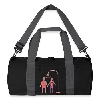showers in the shower - Recycled Duffel Bag - black/graphite grey - Front