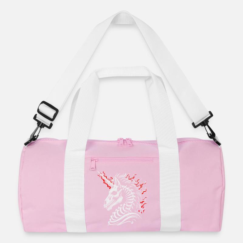 Flammendes Skelettross Recycelte Duffel Bag