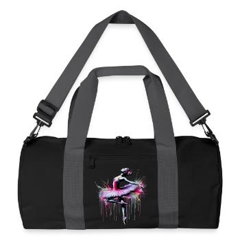 Ballet dancer with tutu - Recycled Duffel Bag - black/graphite grey - Front