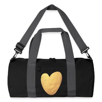 Coeur d’or Yoga Amour Luxe Amour Symbole Mariage - Sac de sport recyclé - noir/gris graphite - Devant