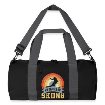 Le dicton du skieur - Sac de sport recyclé - noir/gris graphite - Devant