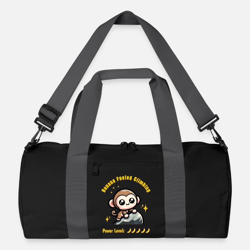 Cute climbing monkey kawaii bouldering kids climbing Recycled Duffel Bag