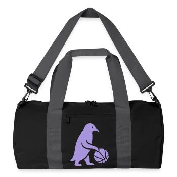 Joueur de basket-ball pingouin minimaliste - Sac de sport recyclé - noir/gris graphite - Devant