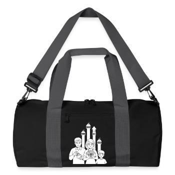Les soucis de la famille - Sac de sport recyclé - noir/gris graphite - Devant