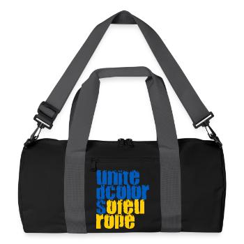 Couleurs unies de l’Europe - Sac de sport recyclé - noir/gris graphite - Devant