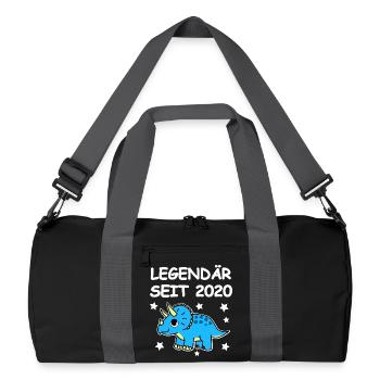 Legendary since 2020 Triceratops - Recycled Duffel Bag - black/graphite grey - Front