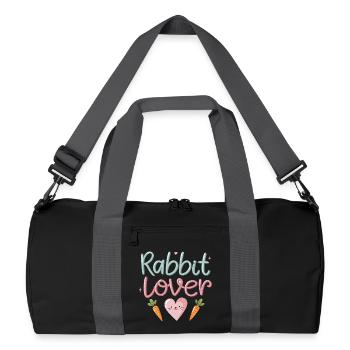Amour Lapin et Carottes Coloré - Sac de sport recyclé - noir/gris graphite - Devant