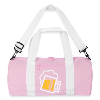 Bavarian beer mug (beer / beer mug / R /// 2C) - Recycled Duffel Bag - pink/white - Front