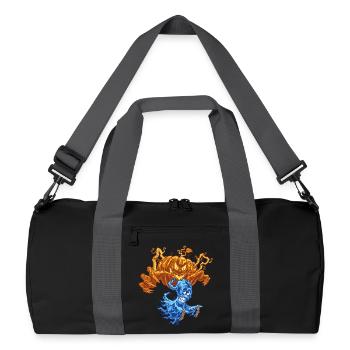 🎃Haunted Pumpkin Ghost Hunter 👻 - Recycled Duffel Bag - black/graphite grey - Front