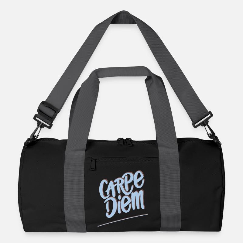 Carpe Diem - Recycelte Duffel Bag - Schwarz/Graphitgrau