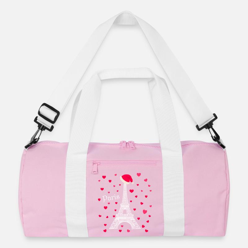 Paris Love Spark Eiffel Tower Christmas Recycled Duffel Bag