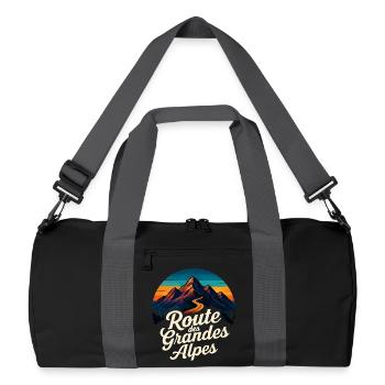 Route des Grandes Alpes Vintage - Recycled Duffel Bag - black/graphite grey - Front