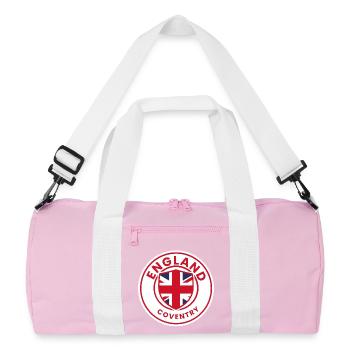 Coventry Crest inspiriertes Rundell - Recycelte Duffel Bag - Rosa/Weiß - Vorne
