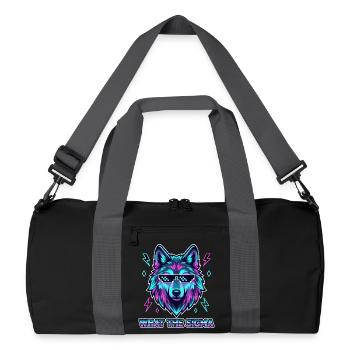 What The Sigma Wolf - Recycled Duffel Bag - black/graphite grey - Front