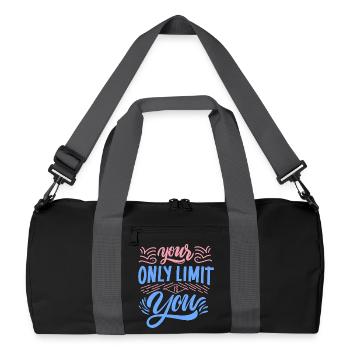 Your only limit is you – Motivational Design - Recycled Duffel Bag - black/graphite grey - Front