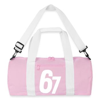 67 Six Seven - Recycelte Duffel Bag - Rosa/Weiß - Vorne