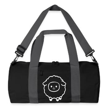 Schaf Schäfchen Lamm - Recycelte Duffel Bag - Schwarz/Graphitgrau - Vorne