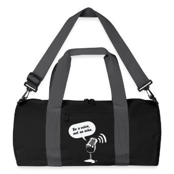 Be a Voice, Not an Echo - Recycled Duffel Bag - black/graphite grey - Front