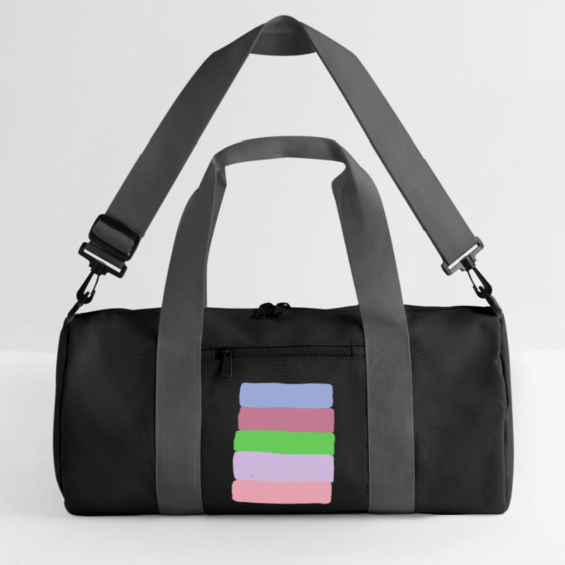 Pastellstreifen-Stack Recycelte Duffel Bag