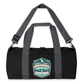 J’ai des projets pour mon chat - Sac de sport recyclé - noir/gris graphite - Devant