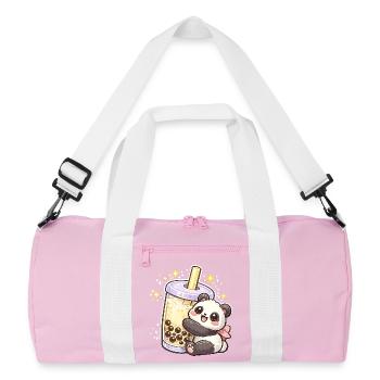 Motif câlin au thé bubble panda - Sac de sport recyclé - rose/blanc - Devant