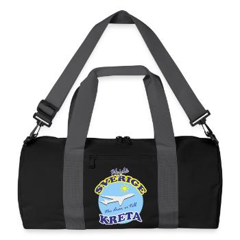 Adieu Suède - Maintenant nous allons en Crète - Sac de sport recyclé - noir/gris graphite - Devant