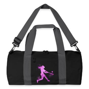 Joueuses féminines de softball de baseball - Sac de sport recyclé - noir/gris graphite - Devant