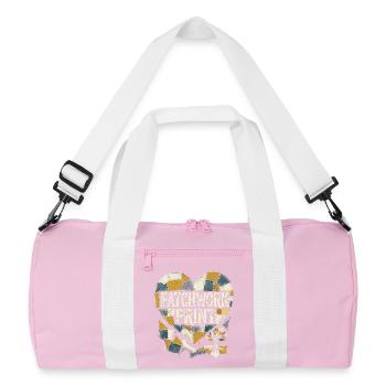 Patchwork Print - Recycled Duffel Bag - pink/white - Front