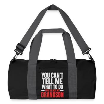 Opa- und Oma-Humor – Du bist nicht mein Vater - Recycelte Duffel Bag - Schwarz/Graphitgrau - Vorne