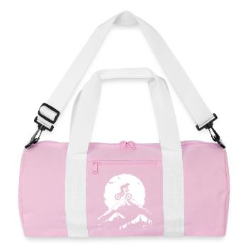 Dessin VTT - Sac de sport recyclé - rose/blanc - Devant