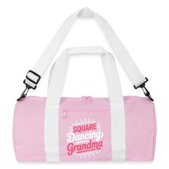Square Dancing Oma Square Dance Geschenke - Recycelte Duffel Bag - Rosa/Weiß - Vorne